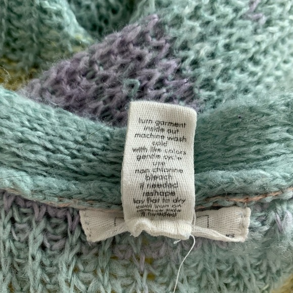 Full Tilt Marled Color Block Cardigan Sweater Sz XS Pastel Lightweight Acrylic - Picture 11 of 16